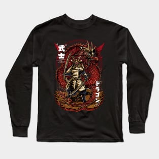 Japan Samurai Dragon Long Sleeve T-Shirt